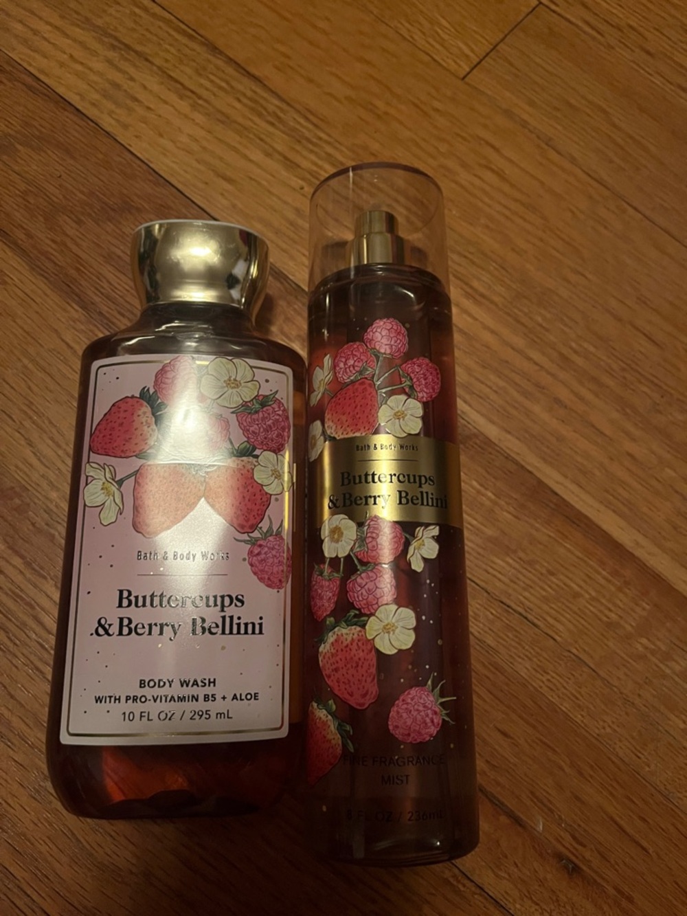 Bath & Body Works Buttercups & Berry Bellini Body Wash and mist price firm